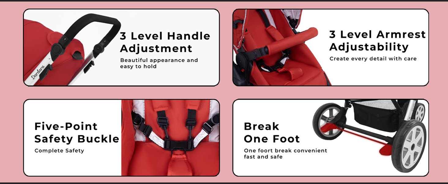 Adjustable handlebar stroller