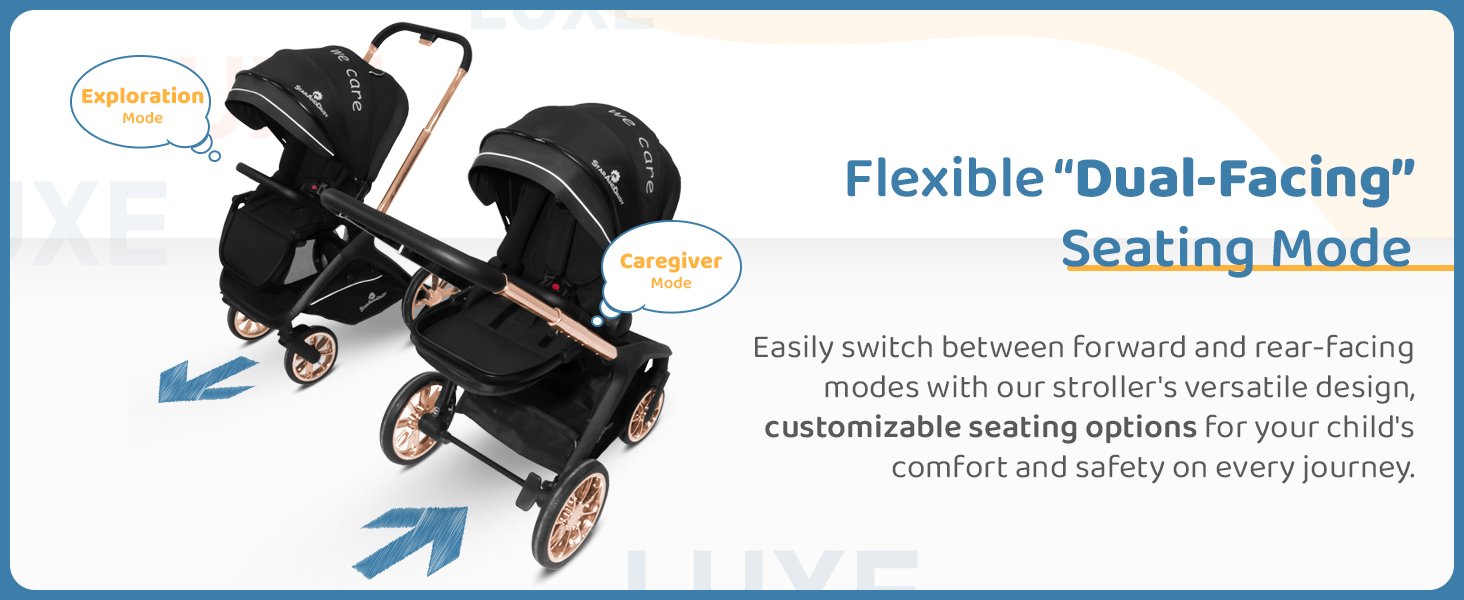 Dual facing baby stroller