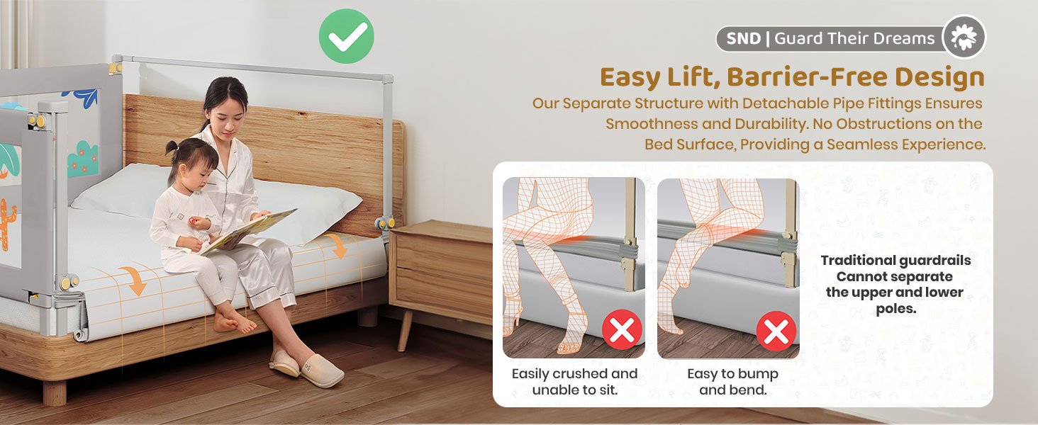 Baby safety bed guard 