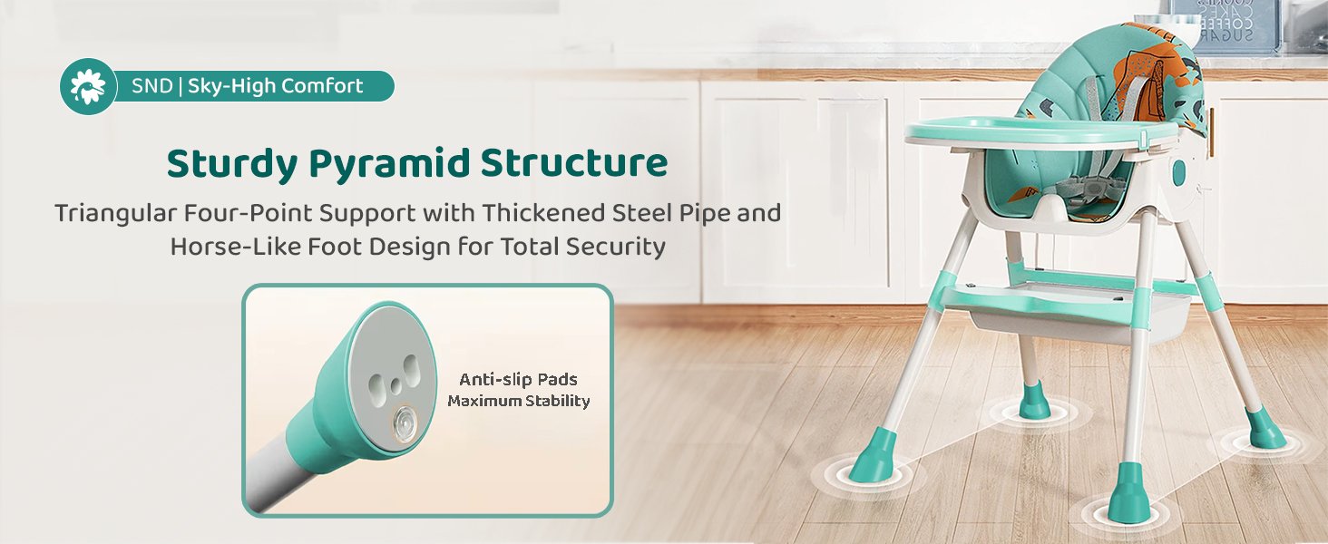 Pyramid Structure High chair