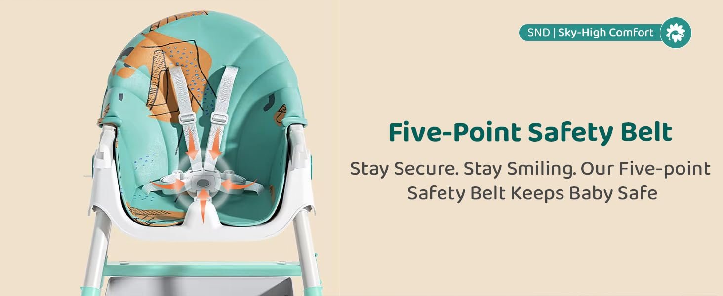 Five point safety belt