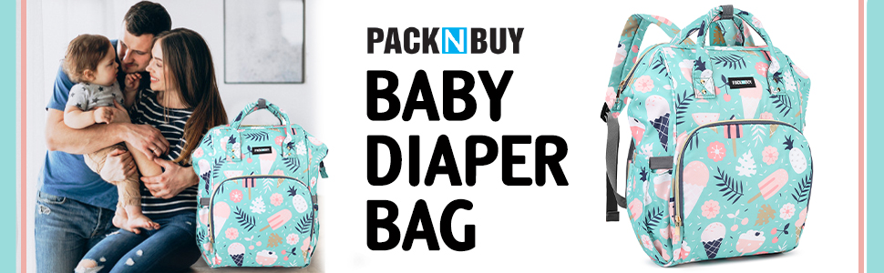 PACKNBUY Baby Diaper Bag Maternity Mother Backpack blue Color Stylish Easy to Carry Baby Maternity