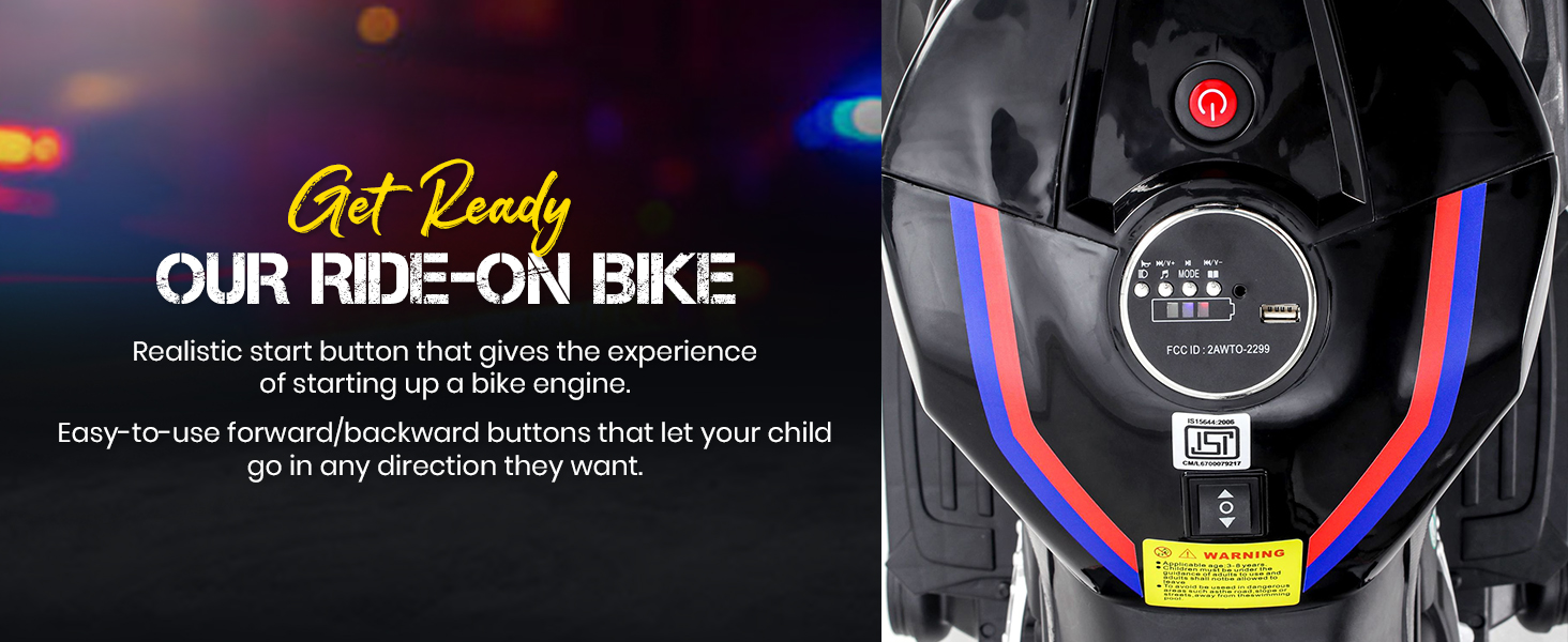 our ride-on bike