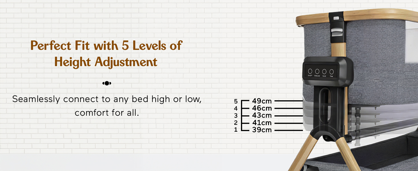 Multi-height adjustment crib