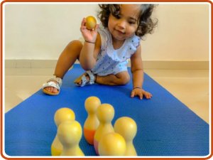 wooden kids bowling pins