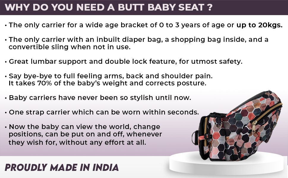 Baby carrier hip seat