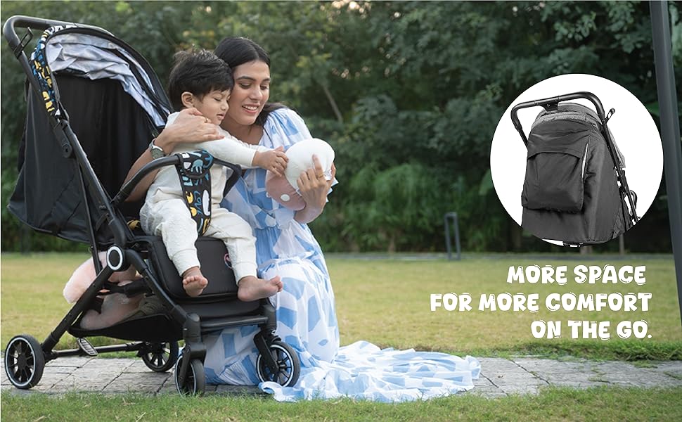 Stroller for baby 0 to 5 years foldable travel compact kids babyhug with car seat pram buggy