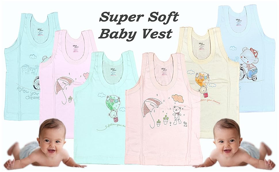 Mom Care NewBorn Baby cotton sleeveless vest boy girl Infant toddler pack 3 summer wear casual wear