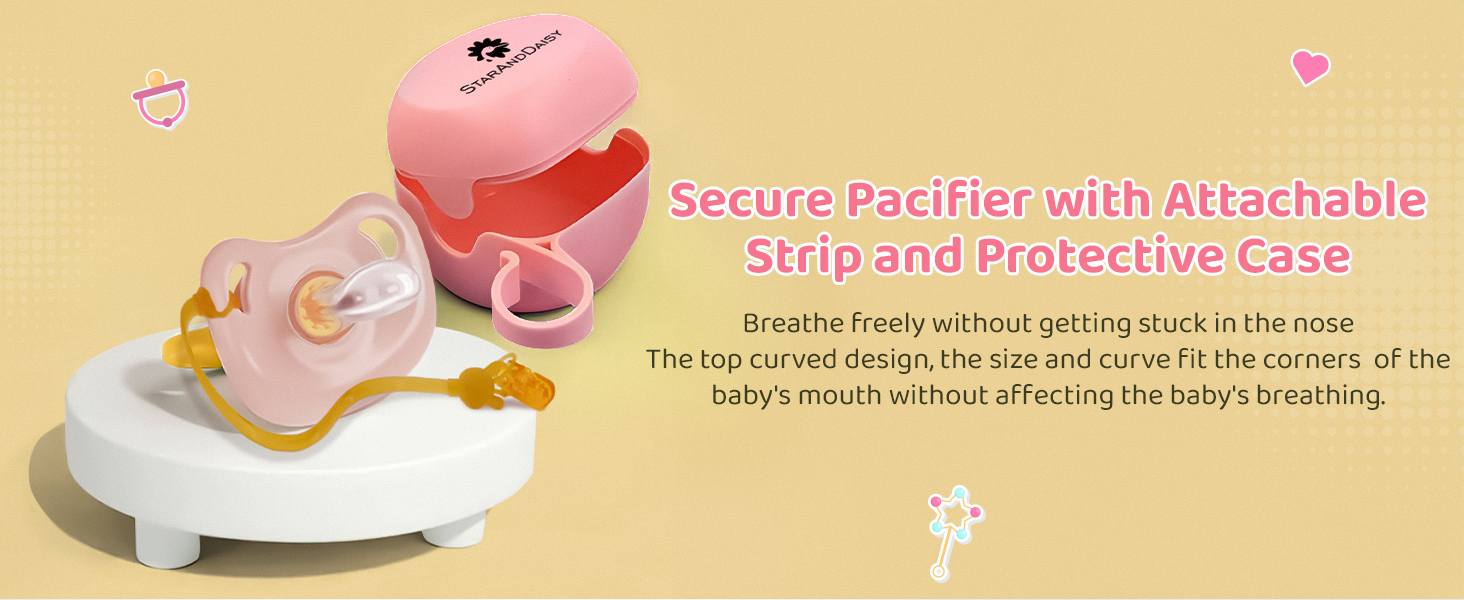 pacifier 0-6 months with chain