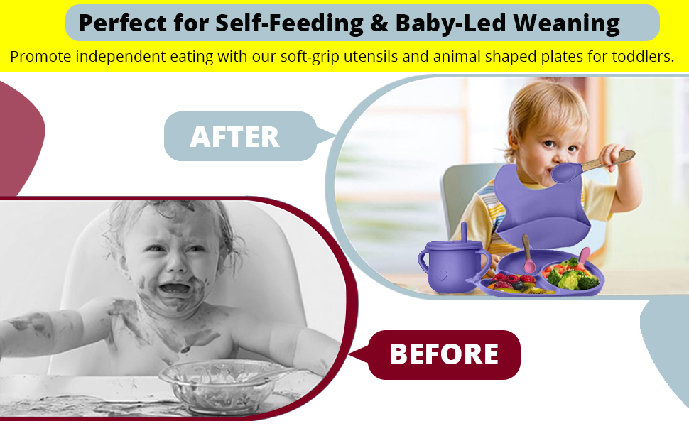 baby suction plate non slip bowl mess free feeding base set spill proof dishes easy toddlers