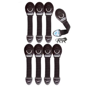 Kids Station Furniture Safety Locks For Baby Safety|Strong & Adhesive Child/Toddler/Infants Safety Locks For Drawers, Cabinets, Fridge and Cupboard|Baby Safety Product|With 3M Tape|Pack Of 8 (Brown)