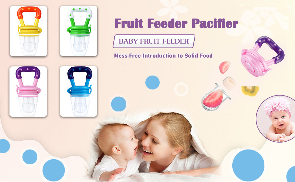 Silicone Baby Fresh Fruit and Food Feeder, Nibbler, Pacifier