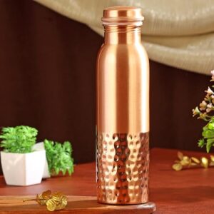 CROCKERY WALA & COMPANY Pure Copper Bottle (Vintage Half Hammer)