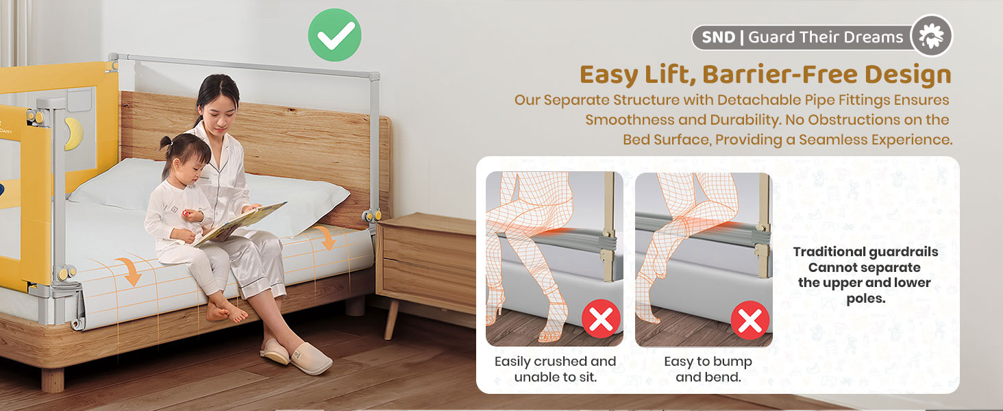 Baby safety bed guard