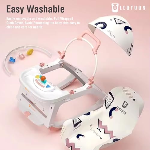 5 in1 Rocking Tots Baby Rocker, Booster Seat, Multi Position Recline, Rocking Chair for Kids, Hanging Toys & Music, Baby Dining Seat, Pink, 0 to 36 Months - Image 9