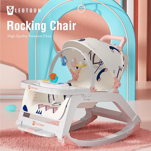 5 in1 Rocking Tots Baby Rocker, Booster Seat, Multi Position Recline, Rocking Chair for Kids, Hanging Toys & Music, Baby Dining Seat, Pink, 0 to 36 Months - Image 8