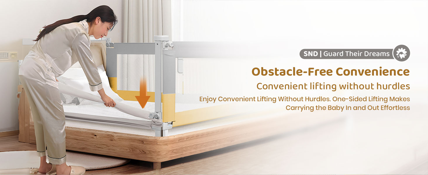 Baby bed guard with adjustable height