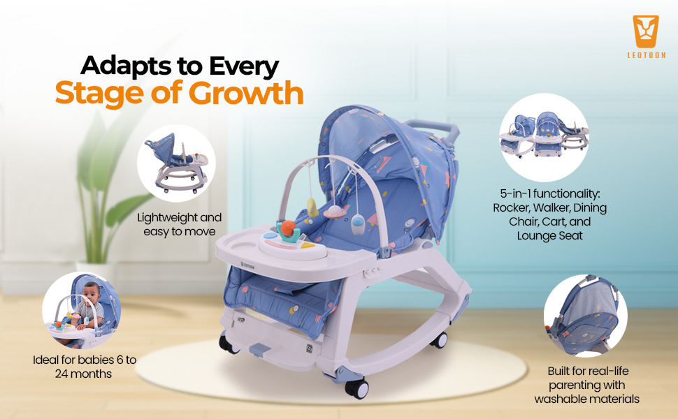 Infant Rocking Chair, Parul Toys, Leotton, Lightweight Baby Rocker, Baby Dining Seat, Booster Seat