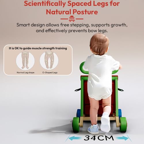 Uonibaby by StarAndDaisy Baby Walkers for 6-18 Month Baby Boy & Girl/Baby Activity Walker Learning Push Walker with Foldable Music and Toy Bar/Walker for Kids - Orange - Image 3