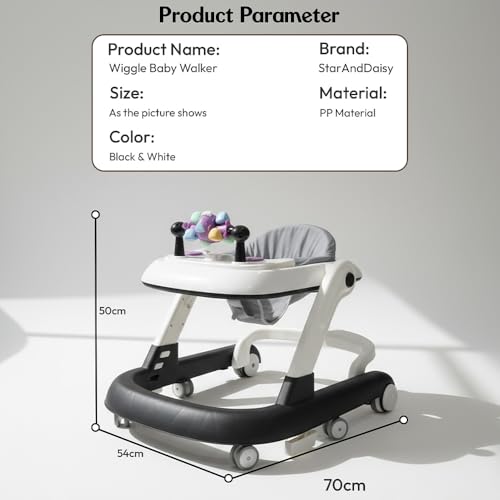 StarAndDaisy Baby Walker for 6-18 Month Baby Boy & Girl/Height Adjustment, Musical Tray & Speed Control/Baby Walker for Kids with Safety Wheels and Comfortable Seat - Image 2