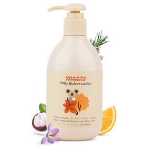 Maate Body Butter Lotion (300ml) | Enriched with Pure Kokum Butter & Sweet Flag Extract | Gentle Cream for Face, Skin & Body | Moisturizing Lotion for Kids 0–12 Years | Body Moisturizer