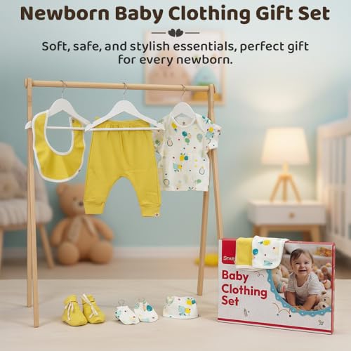 StarAndDaisy New Born Baby Clothes 0-6 Months Gift Set of 8 / Soft Pure Cotton Baby Gifts Newborn/Perfect Newborn Baby Gift Set for Boys & Girls - Image 2