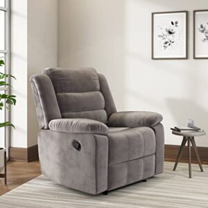 Nilkamal Sierra Velvet Fabric Manual Recliner | 1 Seater Sofa | Single Sofa Recliner | 1 Seater Chair Sofa |Finish Color - Brown