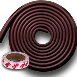 Safe-O-Kid® (2 Meter) Baby Proofing Edge Corner Guards with 3M Adhesive Tape, Extra Thick, Furniture Corner Cushion for Child Safety, Corner Protector for Baby, Edge Guard Strips, BPA Free, Brown