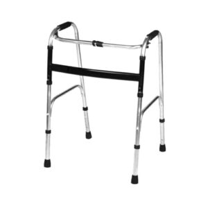 TryFit Zigzag Walker – Premium Stainless Steel, Adjustable Height, Foldable & Lightweight – Anti-Skid Walking Aid for Seniors, Adults & Post-Surgery Recovery