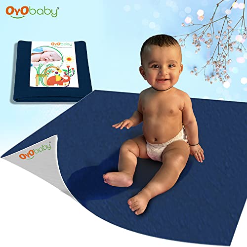 OYO BABY Anti-Piling Fleece Extra Absorbent Instant Dry Sheet for Baby, Baby Bed Protector, Waterproof Sheet, Small Size 50x70cm, Pack of 3, Salmon Rose, Royal Blue & Peach - Image 3