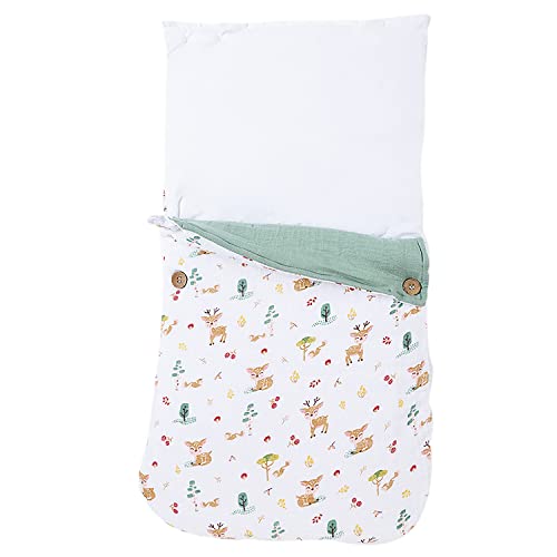 haus & kinder 3 in 1 Baby Sleeping Bag & Carry Nest | Cotton Bedding Set for Infants & New Born Baby | Portable/Travel & Skin Friendly | 0-6 Months (Whimiscal Woodland) - Image 3