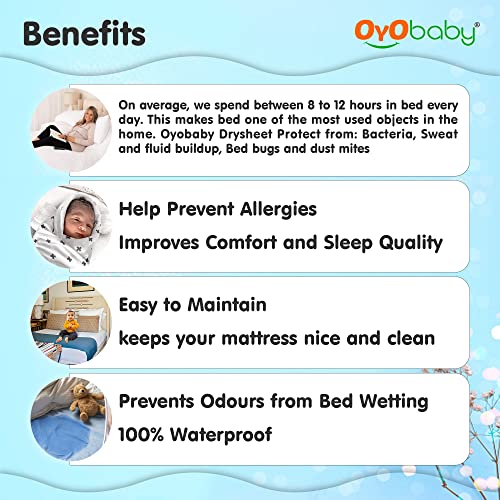 OYO BABY Anti-Piling Fleece Extra Absorbent Instant Dry Sheet for Baby, Baby Bed Protector, Waterproof Sheet, Small Size 50x70cm, Pack of 3, Salmon Rose, Royal Blue & Peach - Image 2