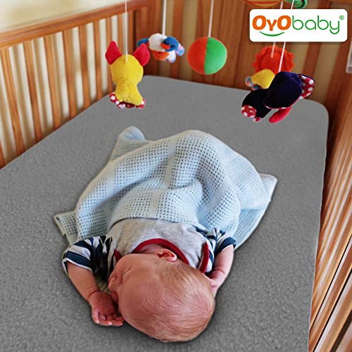 OYO BABY Waterproof Quick Dry Sheet for Baby| Bed Pad Anti-Piling Fleece Extra Absorbent Washable Matress Protector| Baby Bed Protector Sheet for Toddler Children, Large Size, 140x100cm, Grey - Image 2