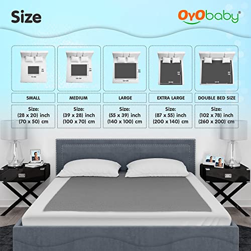 OYO BABY Anti-Piling Fleece Extra Absorbent Instant Dry Sheet for Baby, Baby Bed Protector, Waterproof Sheet, Small Size 50x70cm, Pack of 3, Salmon Rose, Royal Blue & Peach - Image 5