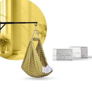 Cradle for Baby Swing for Newborns, Foldable Window Hanger with Sliding Lock, Hanger Spring, Mosquito Net & Mattress with Insert Pocket, Jhoola, Thottil, Joli, Jokali, Onjal (Green)