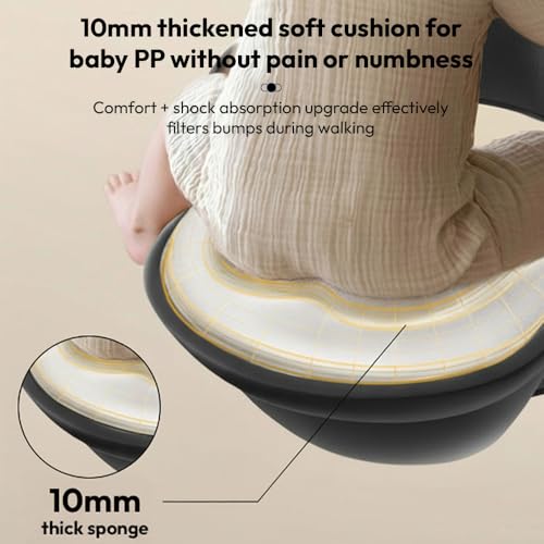 StarAndDaisy 4-in-1 Baby Carrier for 0 to 3 Year Baby/Kangaroo Bag with Comfortable Soft Hip Seat/Baby Carrier - 4 Carrying Positions, 2 Storage Pockets (Black) - Image 8