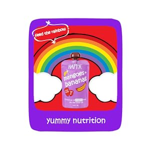 Happa Organic Baby Food, Fruit Puree Apple, Mango and multigrain, Stage 3, 8 Months + , 100 Grams