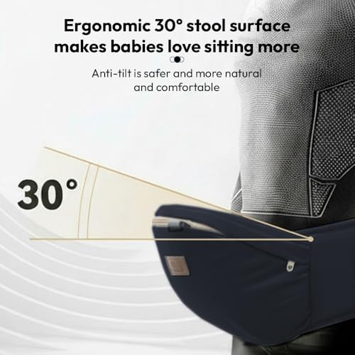 StarAndDaisy 4-in-1 Baby Carrier for 0 to 3 Year Baby/Kangaroo Bag with Comfortable Soft Hip Seat/Baby Carrier - 4 Carrying Positions, 2 Storage Pockets (Blue) - Image 9