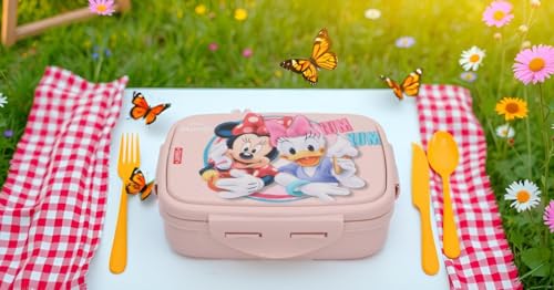 JAYPEE Steel Tek Jr. Insulated Lunch Box Mickey Mouse & Donald Duck, Pink, 400 ml | Airtight Tiffin Box for School Kids Inner Stainless Steel Mini Box | Bpa Free - Image 7