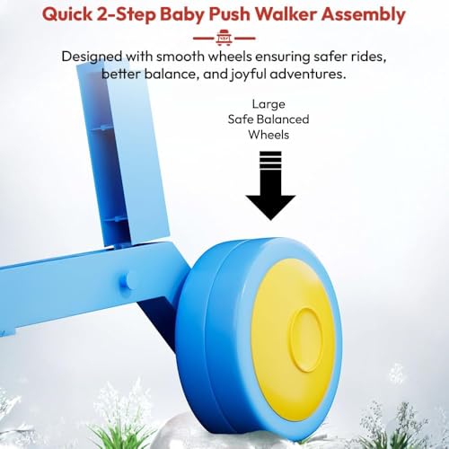 Uonibaby by StarAndDaisy Baby Walkers for 6-18 Month Baby Boy & Girl/Baby Activity Walker Learning Push Walker with Foldable Music and Toy Bar/Walker for Kids (Push Walker -Yellow) - Image 9