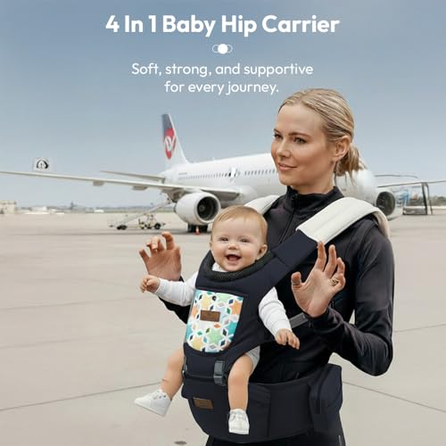 StarAndDaisy 4-in-1 Baby Carrier for 0 to 3 Year Baby/Kangaroo Bag with Comfortable Soft Hip Seat/Baby Carrier - 4 Carrying Positions, 2 Storage Pockets (Blue) - Image 2