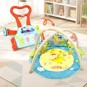StarAndDaisy Walker for Baby 6-24 Months / 2-in-1 Push/playgym Walker for Infants & Toddlers with Hanging Toys Lights & Sounds | Sit-to-Stand Learning Walker for Boys & Girls