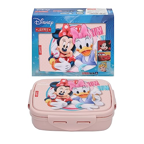 JAYPEE Steel Tek Jr. Insulated Lunch Box Mickey Mouse & Donald Duck, Pink, 400 ml | Airtight Tiffin Box for School Kids Inner Stainless Steel Mini Box | Bpa Free - Image 6