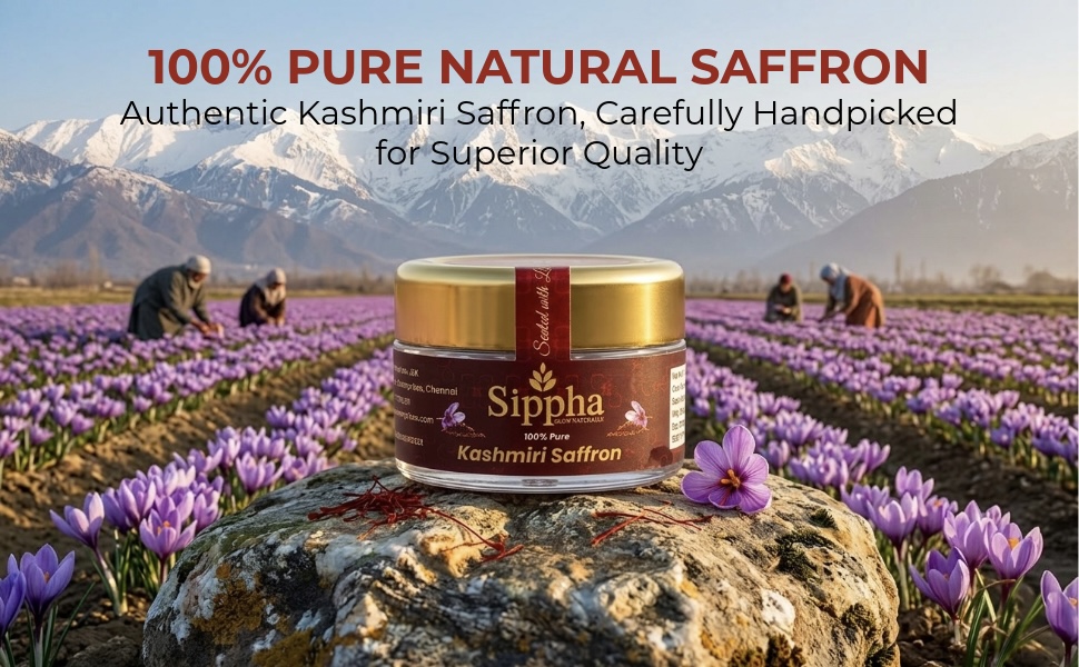 Sippha 100% Pure Kashmiri Saffron Threads