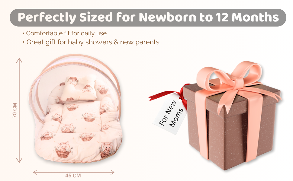 baby bed with mosquito net 0-12 months