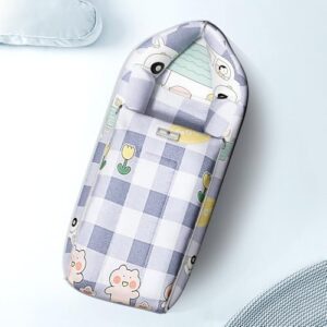 StarAndDaisy 3 in 1 Baby Sleeping Bag for New Born/Baby Carrier for New Born/Soft and Comfortable Baby Bed for 0-12 Months/Foldable & Washable Cotton Design -Bunny Print