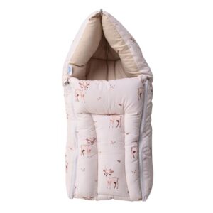 Bibs & Cribs 3 in 1 Baby Sleeping Bag for New Born Carry Nest with Portable Cotton Baby Bedding Set & Sleeping Bag for Baby Portable & Baby Carry Bed 0-6 Months