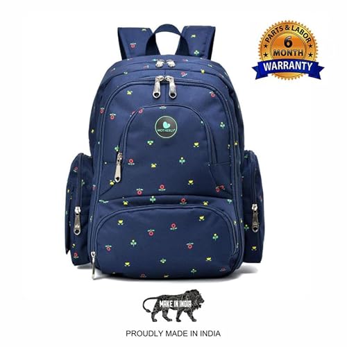 Motherly Elite Diaper Bag for Mothers for Travel, Maternity Bag for Newborn Baby, Mother Travelling Bag, Multiple Pocket Water Resistant Hospital Bag for moms with complimentary offers (Blue Flower) - Image 2