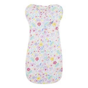 Haus and Kinder 100% Cotton Dreamsack for Newborn Baby | Transitional Arms Up Sleeping Sack, Wearable Sleep Sack | Baby Sleepwear for 0-3 Months | Disty Floral