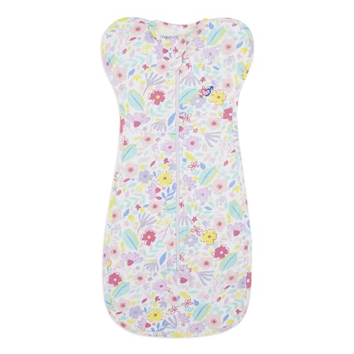 Haus and Kinder 100% Cotton Dreamsack for Newborn Baby | Transitional Arms Up Sleeping Sack, Wearable Sleep Sack | Baby Sleepwear for 0-3 Months | Disty Floral